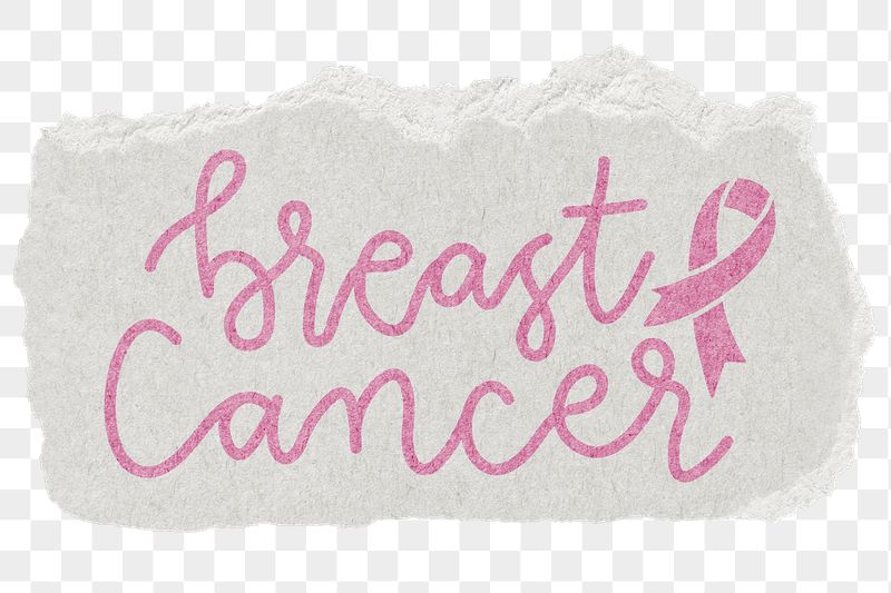 Breast cancer png word sticker | Free PNG - rawpixel