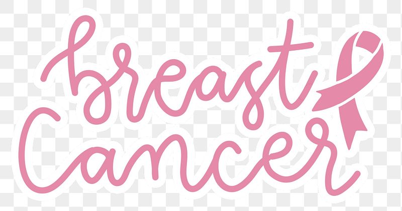 Breast cancer png word sticker | Free PNG - rawpixel