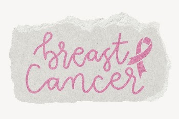 Breast cancer word, ripped paper | Free PSD - rawpixel