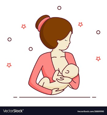 Breastfeeding icon vector image