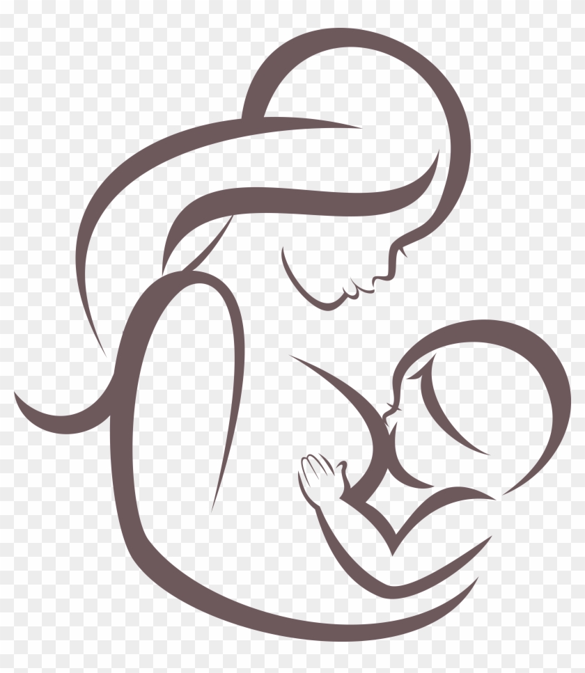 Breastfeeding Infant Mother Stock Illustration - Breast Feeding Vector