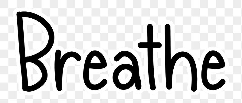 Breathe png word sticker typography, | Free PNG - rawpixel