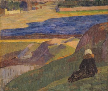 Breton landscape with resting girl | Free Photo - rawpixel