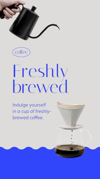 Brewed coffee Instagram story template, | Free Vector Template - rawpixel