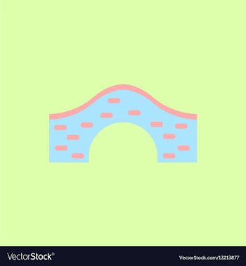 Brick bridge arch architecture building monument vector image