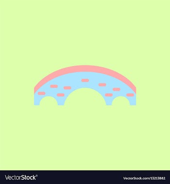 Brick bridge arch architecture building monument vector image