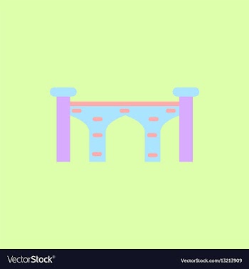 Brick bridge arch architecture building monument vector image