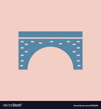 Brick bridge arch architecture building monument vector image