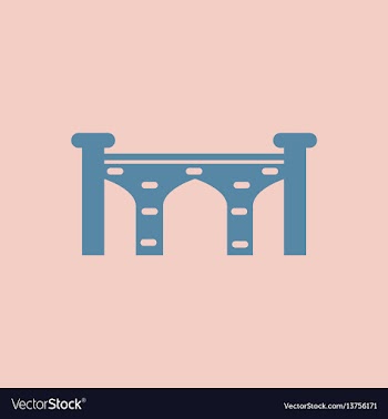Brick bridge arch architecture building monument vector image