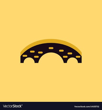 Brick bridge arch architecture building monument vector image