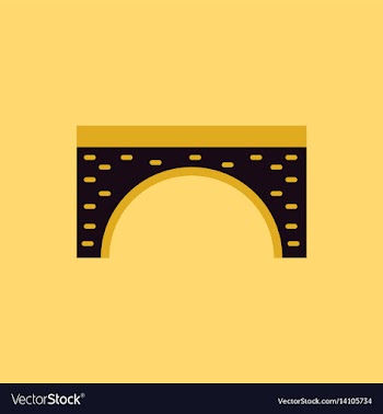 Brick bridge arch architecture building monument vector image