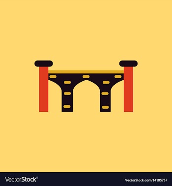 Brick bridge arch architecture building monument vector image