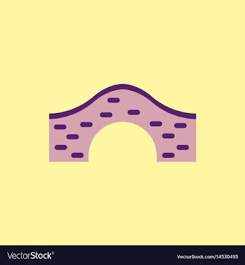 Brick bridge arch architecture building monument vector image