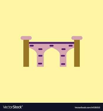 Brick bridge arch architecture building monument vector image