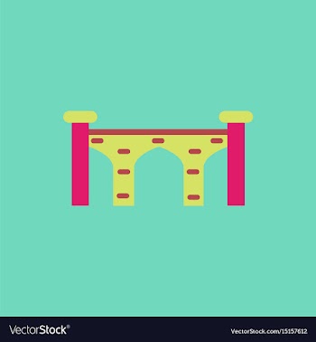 Brick bridge arch architecture building monument vector image