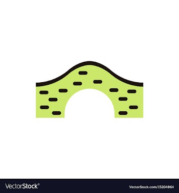 Brick bridge arch architecture building monument vector image