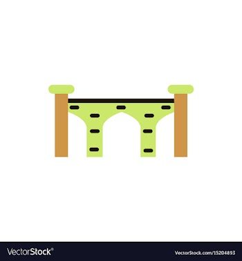 Brick bridge arch architecture building monument vector image
