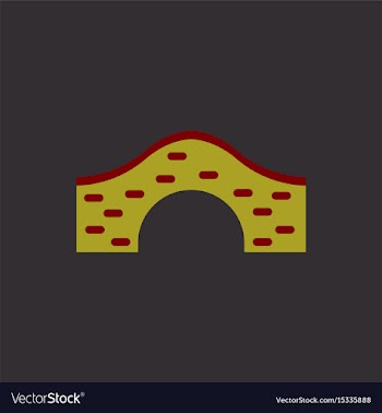 Brick bridge arch architecture building monument vector image