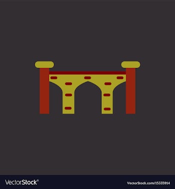 Brick bridge arch architecture building monument vector image