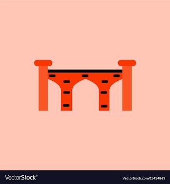 Brick bridge arch architecture building monument vector image