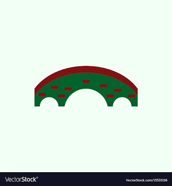 Brick bridge arch architecture building monument vector image