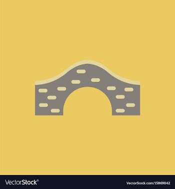 Brick bridge arch architecture building monument vector image