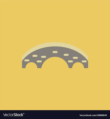 Brick bridge arch architecture building monument vector image