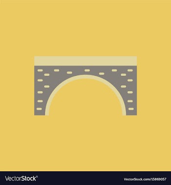 Brick bridge arch architecture building monument vector image