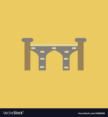 Brick bridge arch architecture building monument vector image