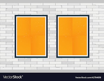 brick pattern background with blank set poster