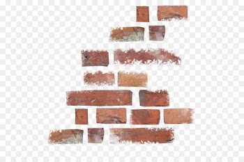 Brick Wall - Broken red bricks 