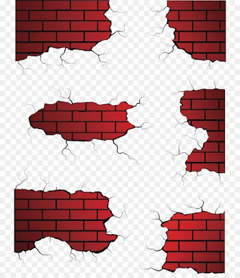 Brick Wall Plaster - Red brick square wall 