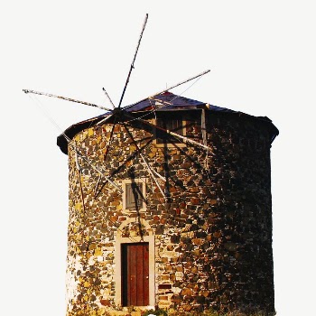 Brick windmill collage element, isolated | Free PSD - rawpixel