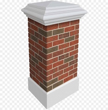 Brickwork Fence Masonry Chimney - stone pillar 
