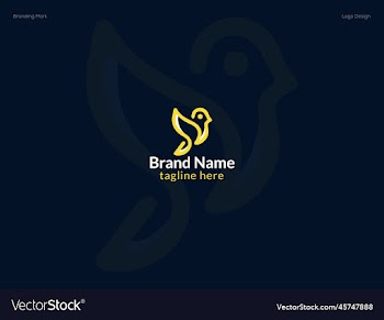brid logo design with line
