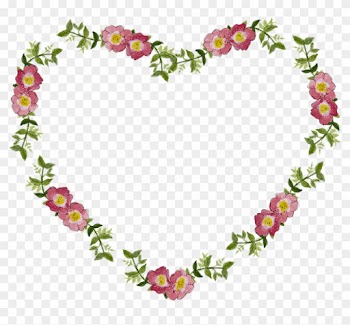 Bridal Frame Cliparts 12, - Flower Heart Frame Png