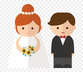 Bride And Groom Clipart Transparent Background Clipart - Bride And Groom Cartoon Png