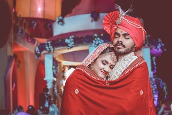 Bride and Groom Embracing