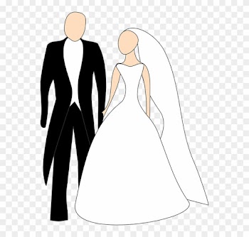Bride Broom Wedding Dress Smoking Marriage Couple - Bride And Groom Clipart