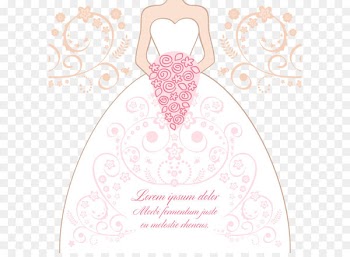 Bride Contemporary Western wedding dress Illustration - Wedding illustration 