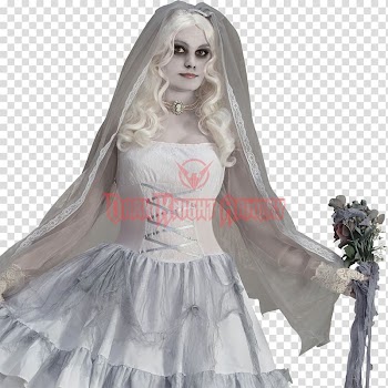 Bride Halloween costume Wedding dress, bride transparent background PNG clipart