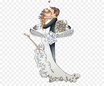 Bride Ring Rubber stamp Diamond Illustration - Rings of the bride and groom 