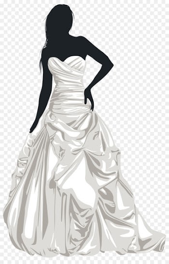 Bride Silhouette Wedding dress Clip art - wedding dress 