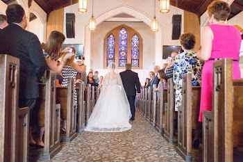 Bride Walking On The Aisle With Father