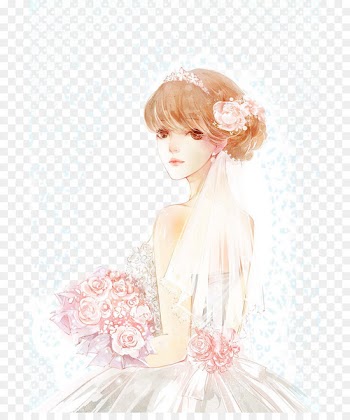 Bride Wedding Illustration - -painted bride 