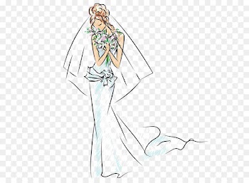 Bride Wedding Sequence container Clip art - Vector Hand-painted bride 