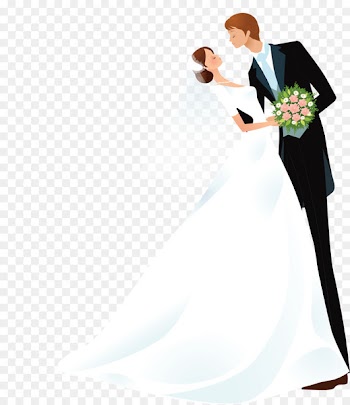 Bridegroom Cartoon Wedding - Cartoon bride and groom 