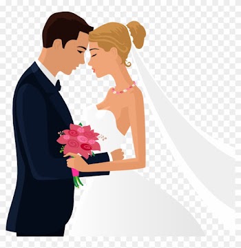 Bridegroom Marriage Wedding Invitation - Wedding Couple Vector Png