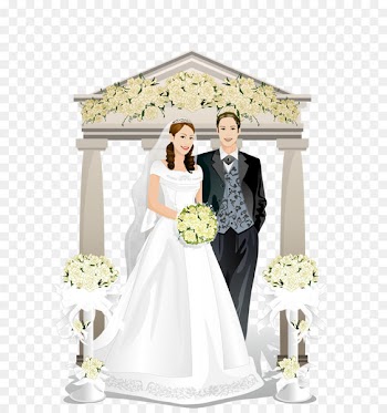 Bridegroom Wedding - The bride and groom wedding white flowers vector material 