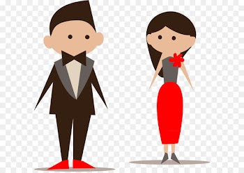 Bridesmaid Wedding invitation Icon - Cartoon bride and groom vector material 
